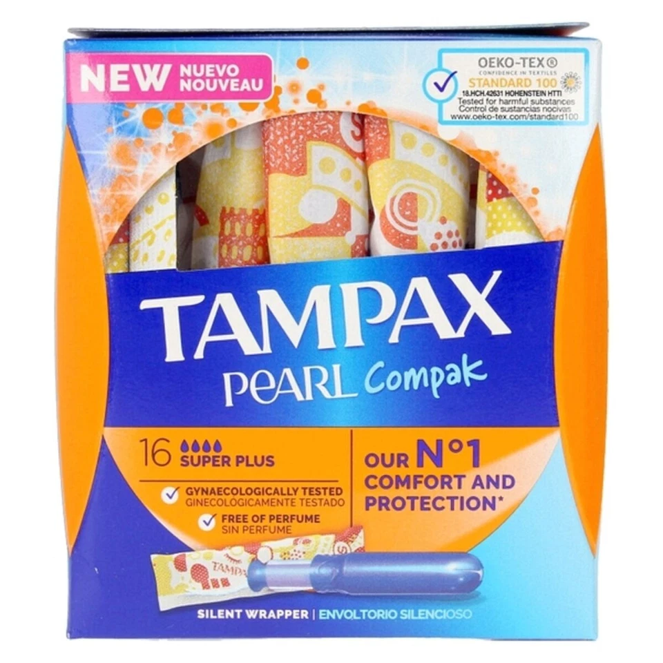 Tampone Super Plus Pearl Manuale Tampax Pearl Compak 16 Pezzo - Immagine 1 di 1