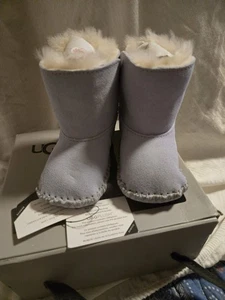 New In Box Ugg Caden"Grey" Moccasins BRAND NEW Toddler Size 0/1 - Picture 1 of 6