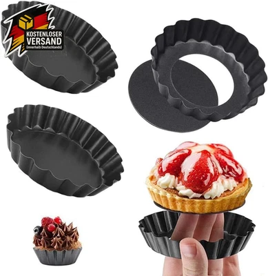 Mini Tart Dosen Cheesecake Kuchen Backformen Runde Pizza-Pfanne Set - Bild 1 von 4