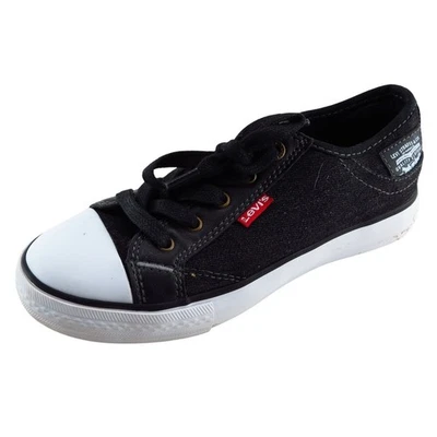 Zapatos informales de tela negros Levi's para niños talla 2 Foto 1 de 4
