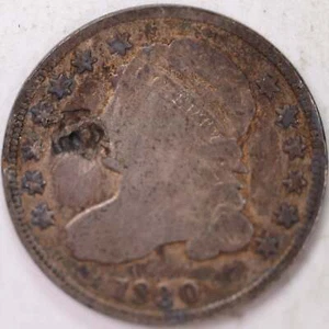 Moneda de diez centavos de plata busto tapa 1830, muy buena moneda circulada, tienda #d830.02 - Imagen 1 de 2