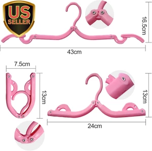 12 Pcs Travel Hangers,Portable Folding Clothes Hangers ,Clothes Drying Rack f... - Picture 1 of 12