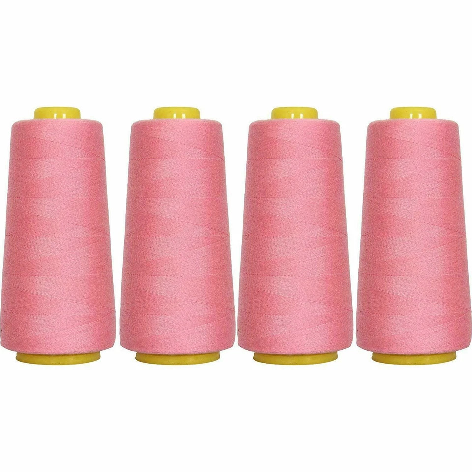 4 HILO DE COSER SERGER ROSA POLVORIENTO CONOS GRANDES 2750 YD TEX 27 40S/2-THREADART Foto 1 de 4