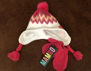 Mambo Australia Ear Flap Hat And Mittens For Size 2-4 Girl (A11) - Picture 1 of 7