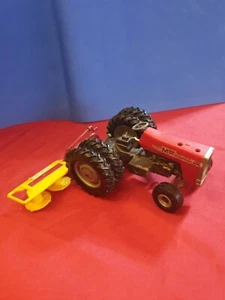 Britain,s vintage MF Massey Ferguson 595 Tractor Duel Twin Wheels & disc mower - Picture 1 of 10