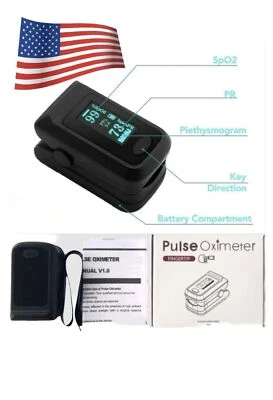 Finger Tip Pulse Oximeter LED Display, SpO2 Blood Oxygen Finger Oximeter - Image 1 of 4