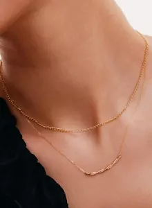 14K Solid Rose Gold Diamond Twisted Rope Necklace- 20.5” Stunning Gift For Woman - Picture 1 of 10