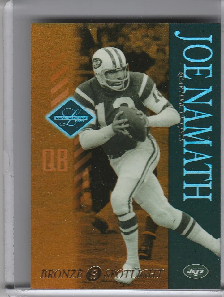 2003 LEAF LIMITED #67 JOE NAMATH BRONZE NEW YORK JETS HOF 101/150 4079 - Image 1 of 1