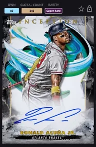 Topps Bunt DIGITAL 2023 Inception Rookie Emerging Stars Sig Ronald Acuna Jr - Picture 1 of 1