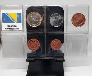 KMS Bosnien-Herzegowina - 5 Münzen 10, 20, 50 Cents, 1, 2 Mark-, prägefrisch - Bild 1 von 3