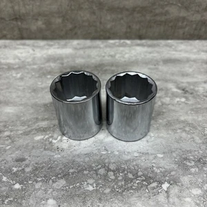Lot Of 2 Easco 53 8128 28mm Shallow Metric Socket, 1/2” Drive 12 Point, USA Made - Picture 1 of 10