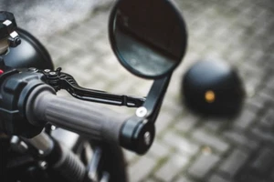 Bonneville 2000-15 - TEC Clamp-on CNC Bar End Mirrors - Black - Picture 1 of 5