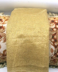 DILLARD'S 6 YARDS GOLD HOLIDAY CHRISTMAS FABRIC NET GARLAND - Picture 1 of 5