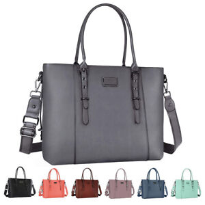 13.3 15 16 17 17.3 inch PU Leather Laptop Tote Bag for Women Messenger Handbag