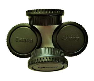 4 Conjuntos de tapas de la cámara Canon para cámaras PRO DSLR-EOS / LENTE EF / EFS - Imagen 1 de 6