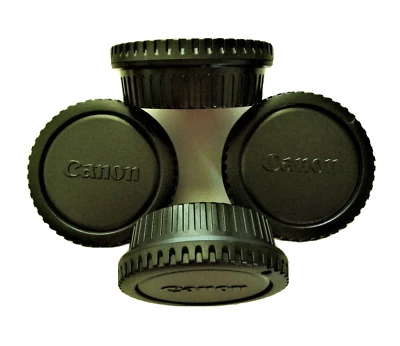 CANON STYLE 3RD PARTY 4 Sets Canon Camera Body & Rear Lens caps for PRO DSLR-EOS Cameras/EF/EFS lens