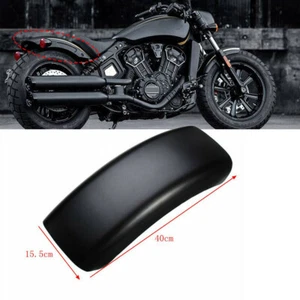 Guardabarros trasero de motocicleta negro protector contra salpicaduras 15,7""x6,1"" para Bobber Chopper - Imagen 1 de 7