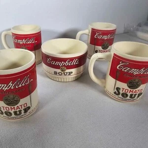 De colección MUY RARO! Taza de sopa de tomate condensada Campbell's 4/tazón - Hecha en Estados Unidos - Imagen 1 de 3