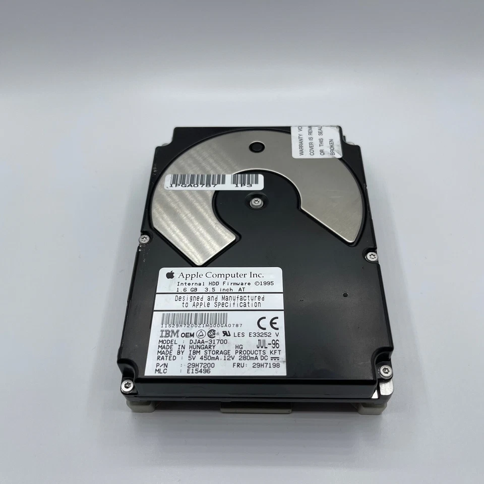 Hard Drive IBM DJAA-31700 29H7200 29H7198 For Apple Macintosh Vintage w/ Tray - Image 1 of 2