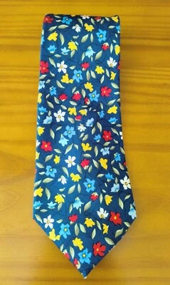 Vintage Lauren Ralph Lauren (Polo) Colorful Floral Silk Neck Tie 57"x3.5” - Image 1 of 4