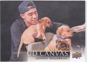 18/19 UD..JOHNNY GAUDREAU..CANVAS..CARD # C11..FLAMES..FREE COMBINED SHIP - Picture 1 of 2