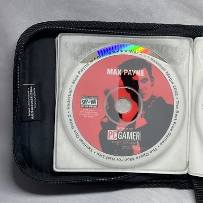 PC Gamer Demo CD Lot 15 Y2K 2000s Vintage Games Zippered Case - Image 1 of 4