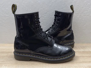 Dr Martens 1460 Women's Leather Lace Up Boots Size 10 Black - Picture 1 of 8