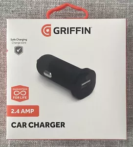 NEW Griffin Universal Single port Black USB-A 15W 2.4 AMP Fast Car Charger - Picture 1 of 5