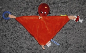 Doudou plat poulpe rouge MOULIN ROTY Les Aventures de Paulie orange NEUF - Picture 1 of 1