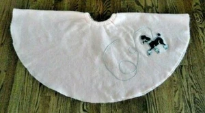 Home Made Light Pink Felt 50s Sock Hop Poodle Skirt elastic waist 22" - 26"   - Picture 1 of 2