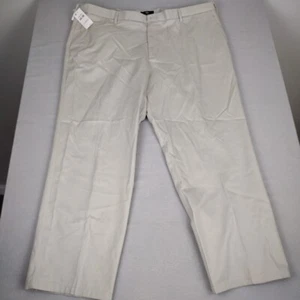 Dockers Khakis Pants Mens 44x30 Straight Flat Classic Fit Tan NEW - Picture 1 of 7