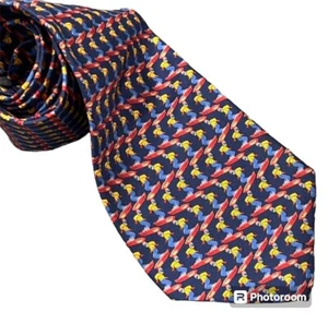 BANANA REPUBLIC Mens Necktie Snowboarder Skier MADE IN ITALY 100% Silk - Picture 1 of 7