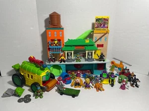 Lot TMNT Half Shell Heroes Super Sewer HQ Playset , ShellRaiser, 20 Figures ++ - Picture 1 of 15