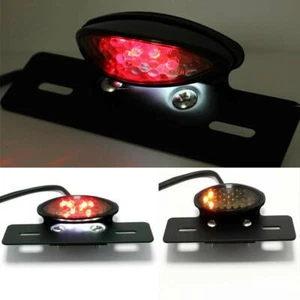 Universal Motorcycle License Plate With Stop Brake Tail Light Led Turn Signals - Picture 1 of 9