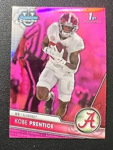 2023 Bowman University Chrome - Pink Refractor #53 Kobe Prentice (RC) - Picture 1 of 2