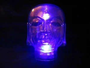 Buddha Head Glass Bohemian LITE UP ZEN  Beauty Spiritual 4 Color "Thelonius" - Picture 1 of 8