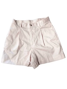 Vintage LIZ SPORT Shorts Light Pink Cotton High Rise Pleated Mom Claiborne Women - Picture 1 of 5