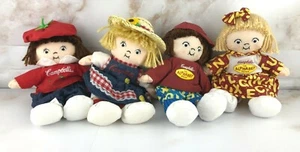 Campbell’s The Alphabet Soup Kids Plush Rag Dolls Set of 4 - Picture 1 of 5