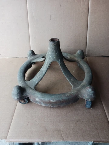 Antique Art Deco Vintage 1930s Ornate Cast Iron Base Light/Bird Cage Stand Cover