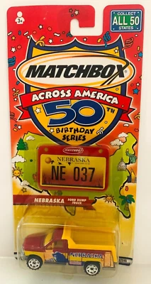 2001 Matchbox Across America 50th Birthday Nebraska Ford Dump Truck NEW - Image 1 of 2