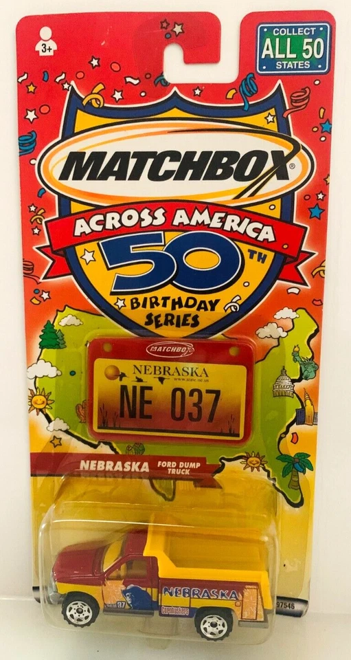 Camión de volteo Matchbox Across America 2001 50 cumpleaños Nebraska Ford nuevo Foto 1 de 2