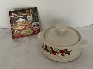 Vintage Sheffield Strawberries ‘n Cream Stoneware Individual Casserole w Lid - Picture 1 of 6