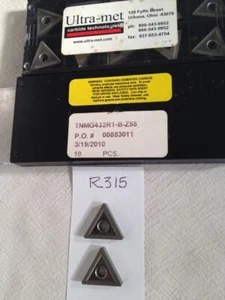 20 NEW ULTRA-MET TNMG 432R1-B-Z55 CARBIDE INSERTS. GRADE C5 {R315) - Picture 1 of 1
