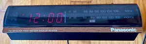 Panasonic FM/AM Clock Radio Alarm Model: RC-6064 Vintage - Faux Wood Grain - Picture 1 of 7