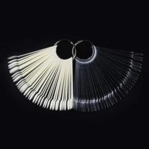 Fan-shaped Nail Swatches Sticks Nail Practice Color Display Nail Supply Nail Tip - Picture 1 of 9