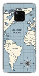 Coque en silicone imprimée compatible Huawei Mate 20 Pro Map vintage - Picture 1 of 3