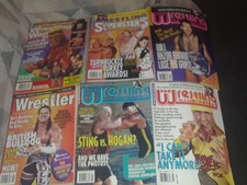 VINTAGE PRO WRESTLING MAGAZINES WWF WCW ECW NWA WWE LOT OF  COMPLETE W POSTERS