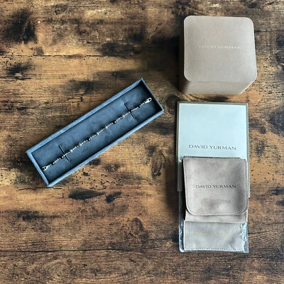 Pulsera de cuentas de rosario David Yurman con ónix negro y diamantes negros - mediana Foto 1 de 4