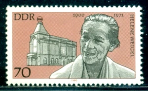 1980 Helene Weigel,Schauspielerin,Bertolt Brechts Frau,Berliner Ensemble,DDR,2497,MNH - Bild 1 von 1