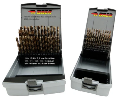 Spiralbohrer Metallbohrer Satz HSSE/VA 1 - 10 x 0,1 mm Edelstahlbohrer Extrem - Bild 1 von 2